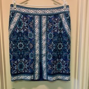 LOFT Patterned Pencil Skirt size 14